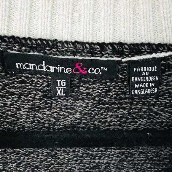 Womens Mandarine & Co. Grey Melange Cardi Size XL NWOT - Picture 4 of 5